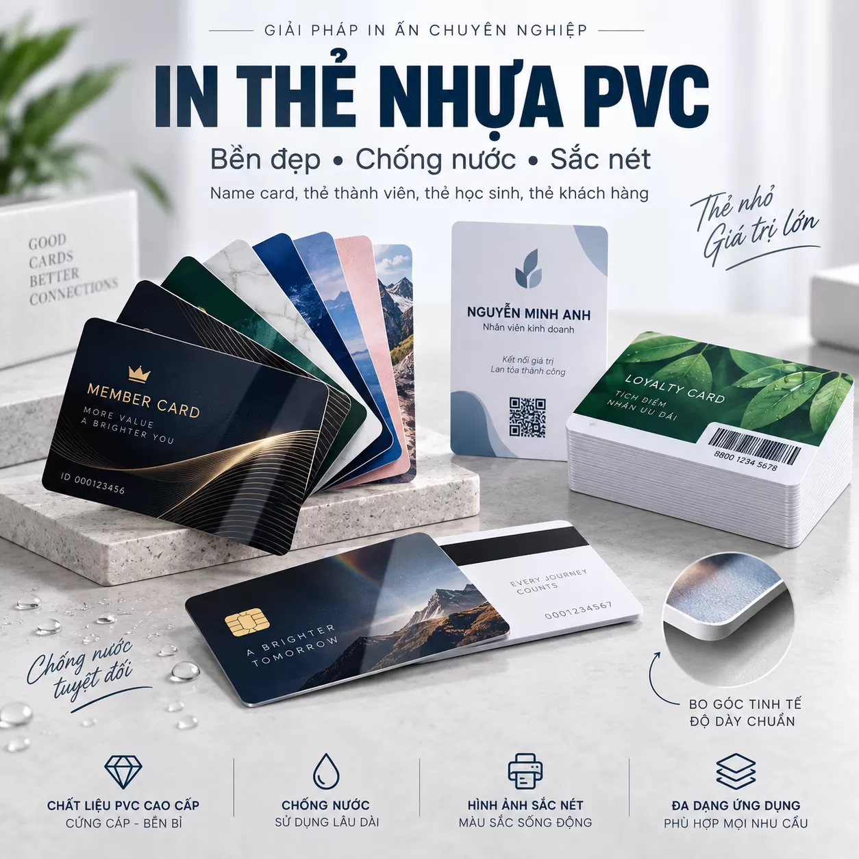 Dịch vụ in thẻ nhựa PVC giá rẻ chất lượng cao tại Xưởng In Nam Du