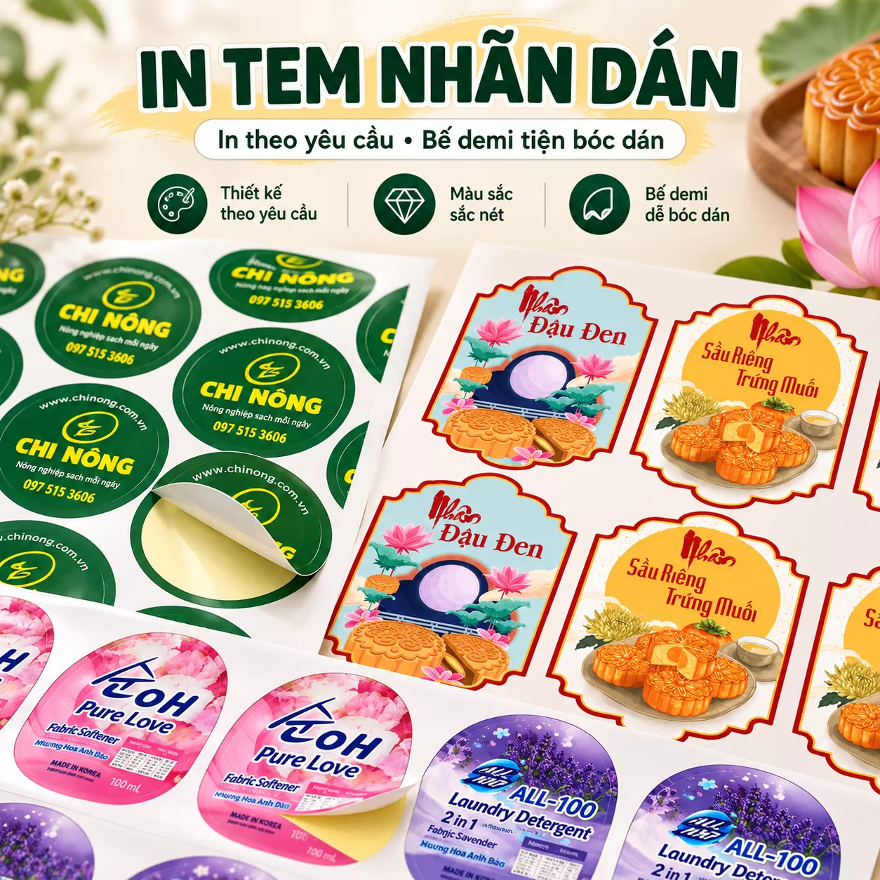 In tem nhãn dán sản phẩm theo yêu cầu tại Hà Nội