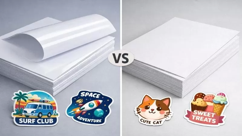 So sánh tem nhãn decal giấy và decal nhựa PVC chống nước