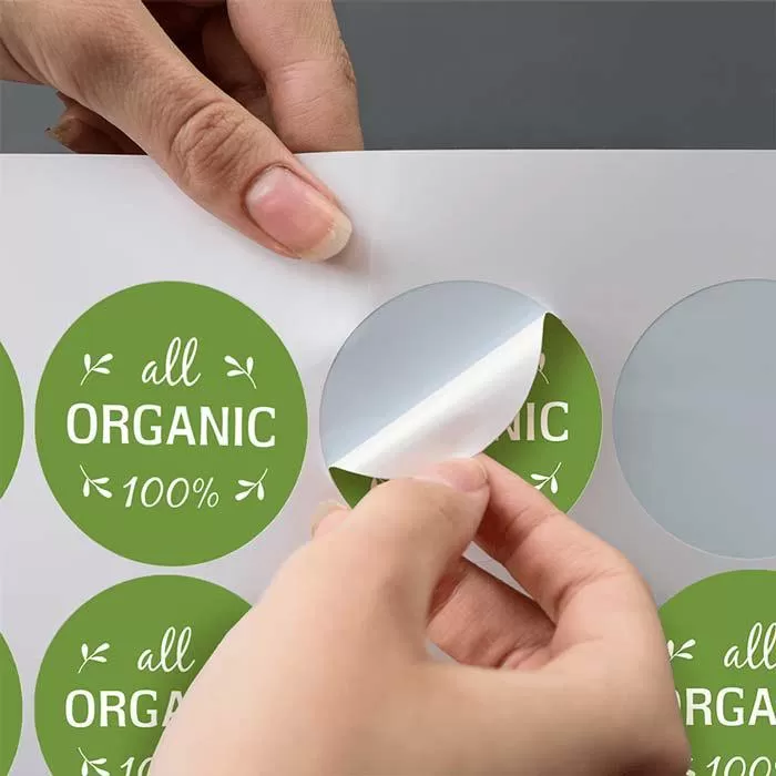 Tem nhãn cắt bế demi dễ bóc dán trên giấy đế