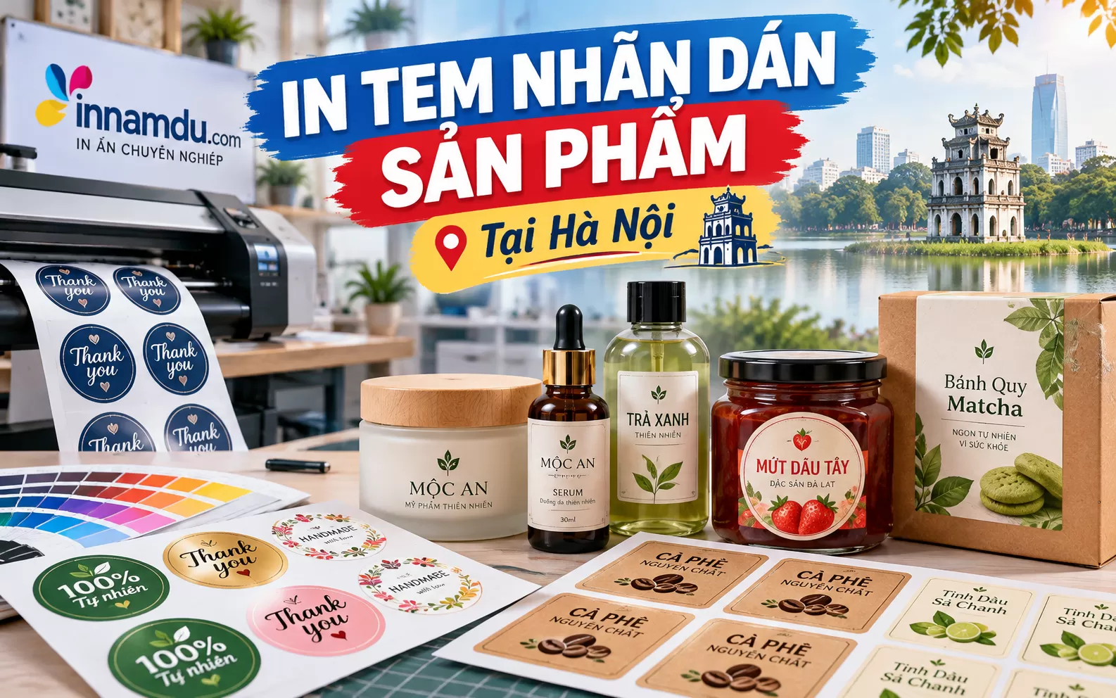 Xưởng in tem nhãn dán decal giấy giá rẻ lấy ngay tại Hà Nội