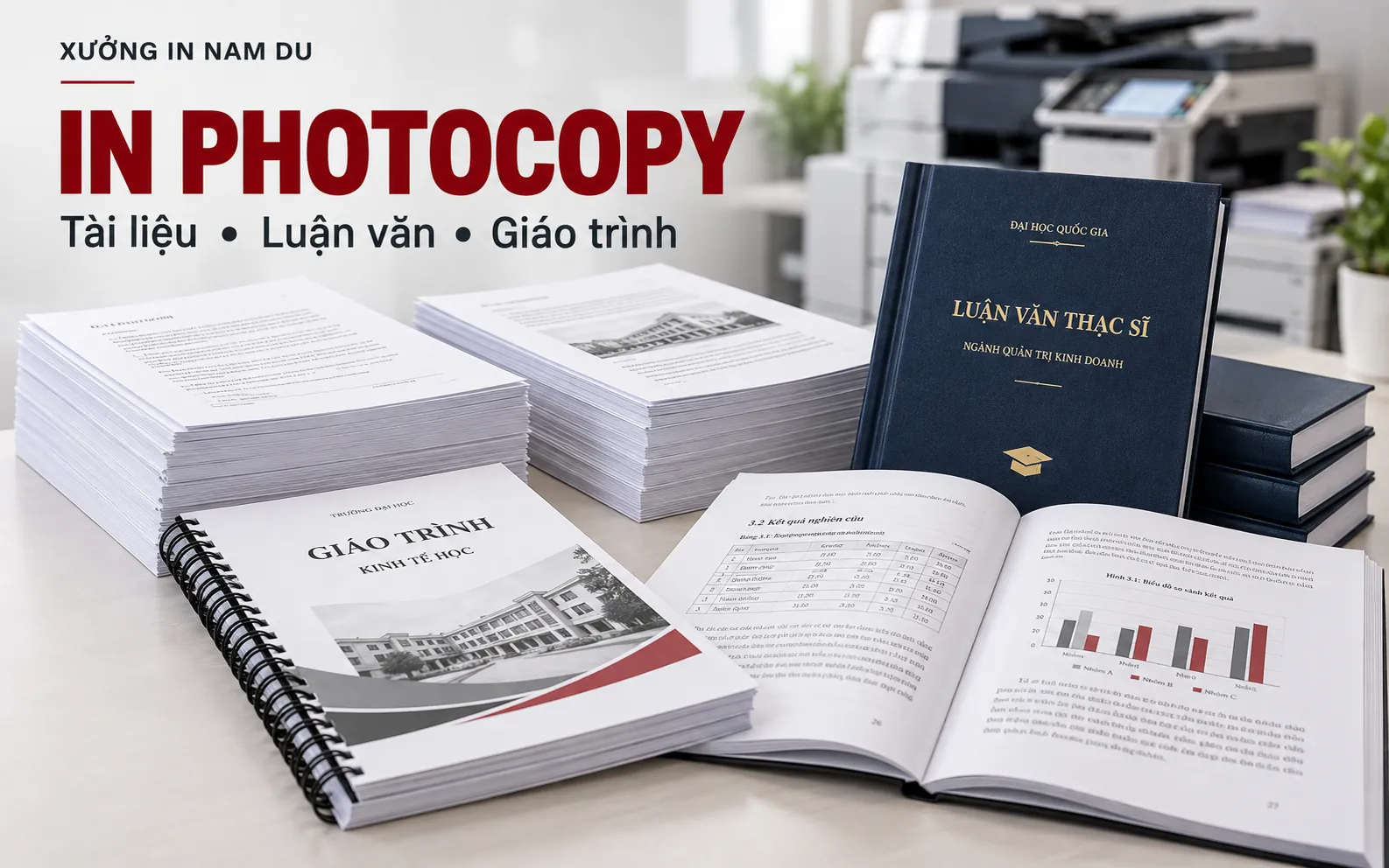 In photocopy tài liệu, luận văn và giáo trình tại Xưởng In Nam Du