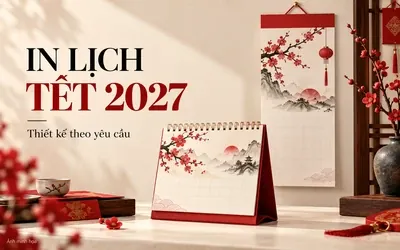In lịch Tết 2027 theo yêu cầu - ảnh minh họa lịch để bàn và treo tường
