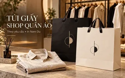 Ảnh minh họa túi giấy shop quần áo In Nam Du