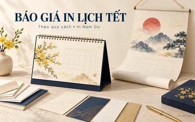 Ảnh minh họa báo giá in lịch Tết theo quy cách In Nam Du