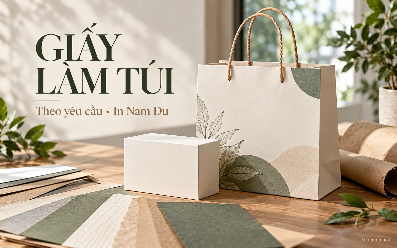 Ảnh minh họa định lượng giấy làm túi In Nam Du
