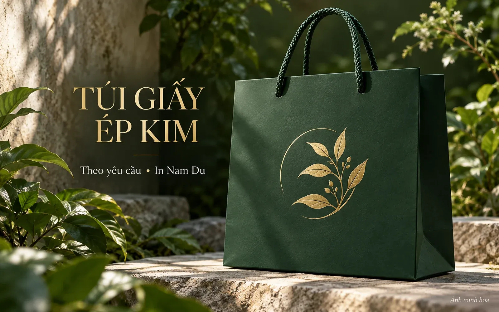 Ảnh minh họa túi giấy ép kim logo In Nam Du