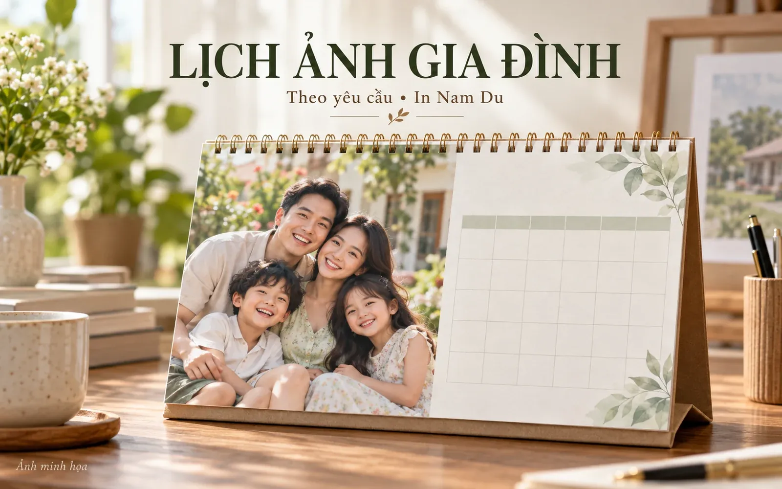 Ảnh minh họa in lịch ảnh gia đình In Nam Du