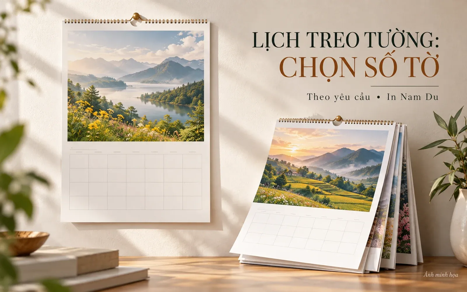 Ảnh minh họa lịch treo tường một tờ hay nhiều tờ In Nam Du
