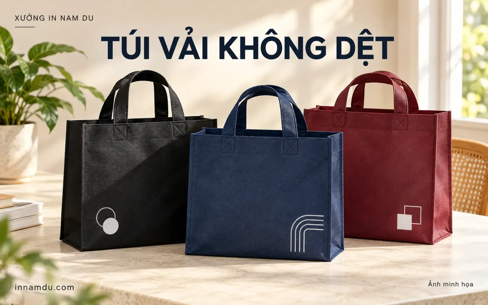 Ảnh minh họa in túi vải không dệt theo yêu cầu