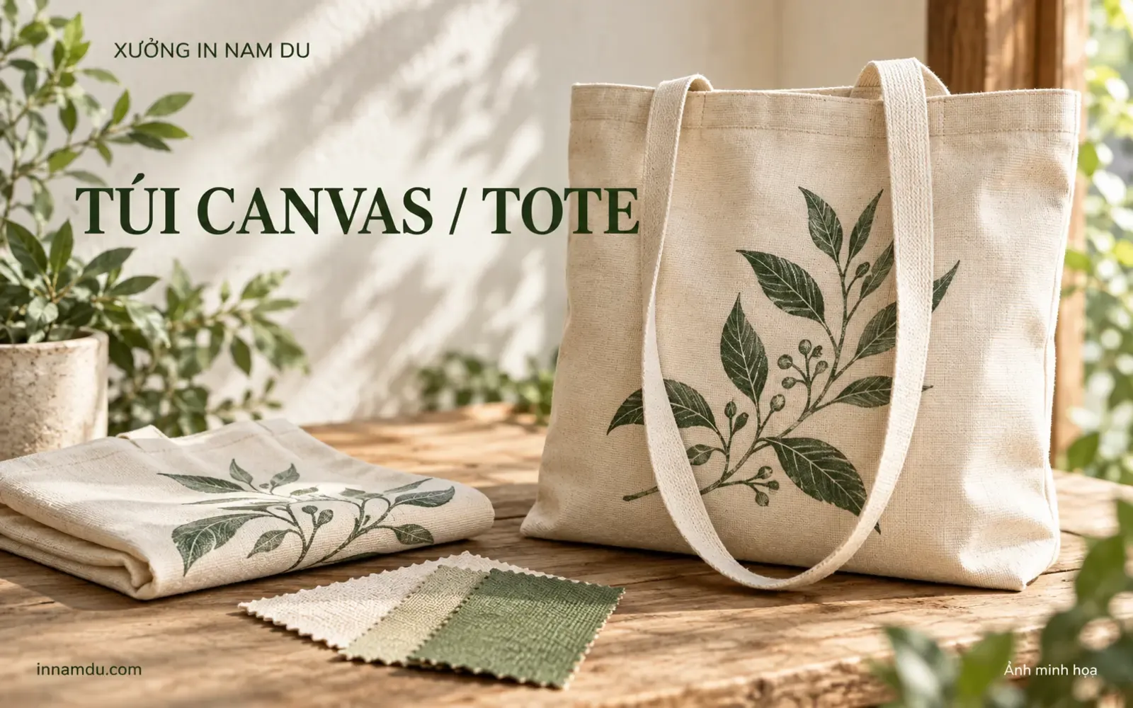 Ảnh minh họa in túi canvas theo yêu cầu
