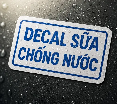 Decal sữa nền trắng đục