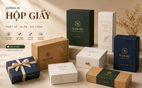 In hộp giấy theo yêu cầu số lượng ít từ 10 hộp tại Xưởng In Nam Du