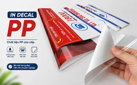 In decal PP quảng cáo giá rẻ chỉ 40k tại Xưởng In Nam Du