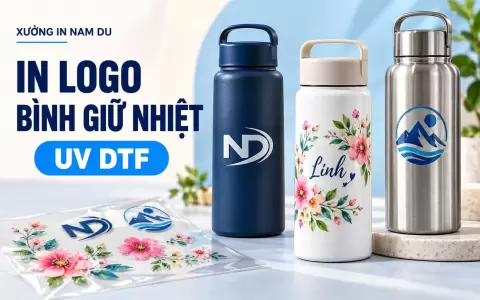 Mẫu logo UV DTF dán bình giữ nhiệt