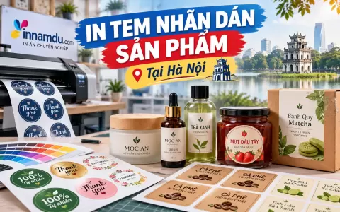 Xưởng in tem nhãn dán decal giấy giá rẻ lấy ngay tại Hà Nội