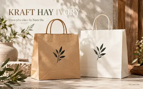 Ảnh minh họa túi giấy kraft hay ivory In Nam Du