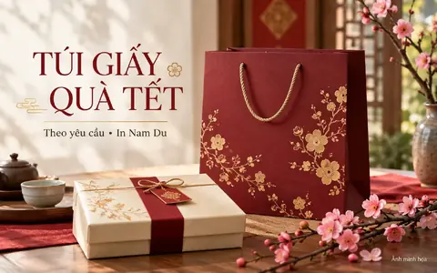 Ảnh minh họa túi giấy đựng quà Tết In Nam Du