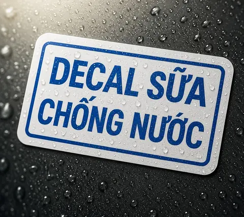 Decal sữa nền trắng